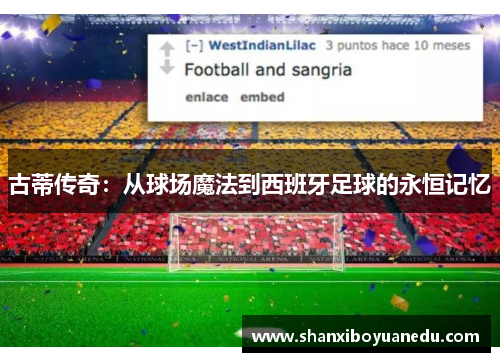 古蒂传奇：从球场魔法到西班牙足球的永恒记忆